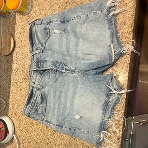 Old Navy Blue Jean Shorts Distressed Cut-Off Style